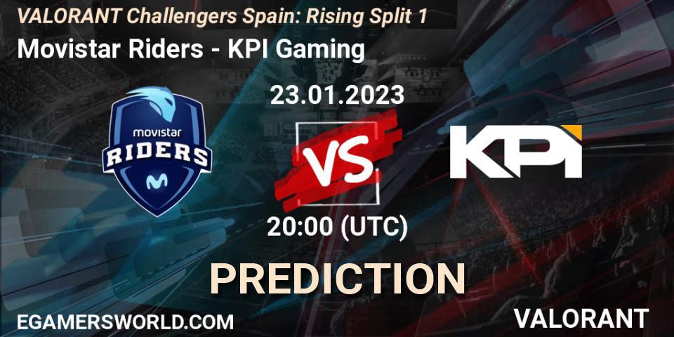 Pronóstico Movistar Riders - KPI Gaming. 23.01.2023 at 20:25, VALORANT, VALORANT Challengers 2023 Spain: Rising Split 1