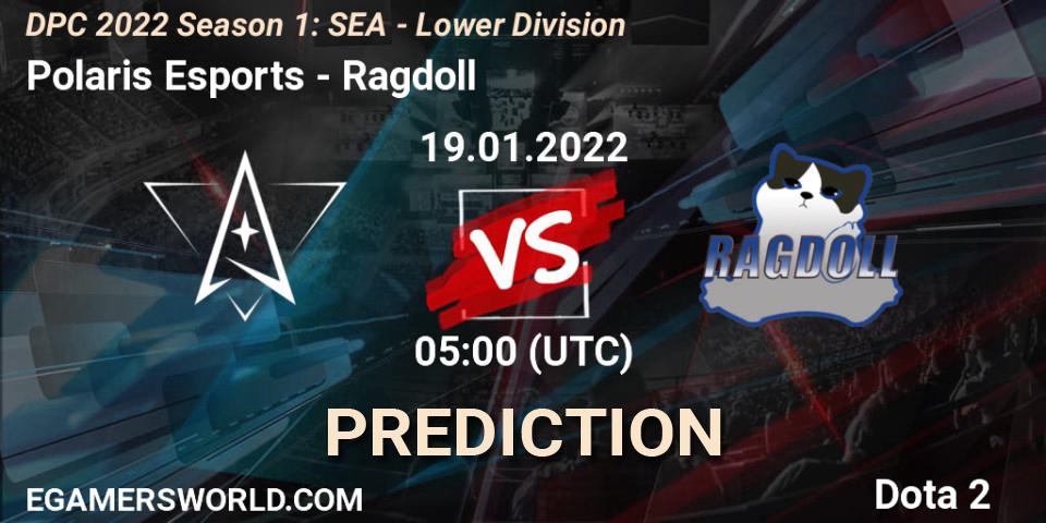 Pronóstico Polaris Esports - Ragdoll. 19.01.2022 at 05:00, Dota 2, DPC 2022 Season 1: SEA - Lower Division