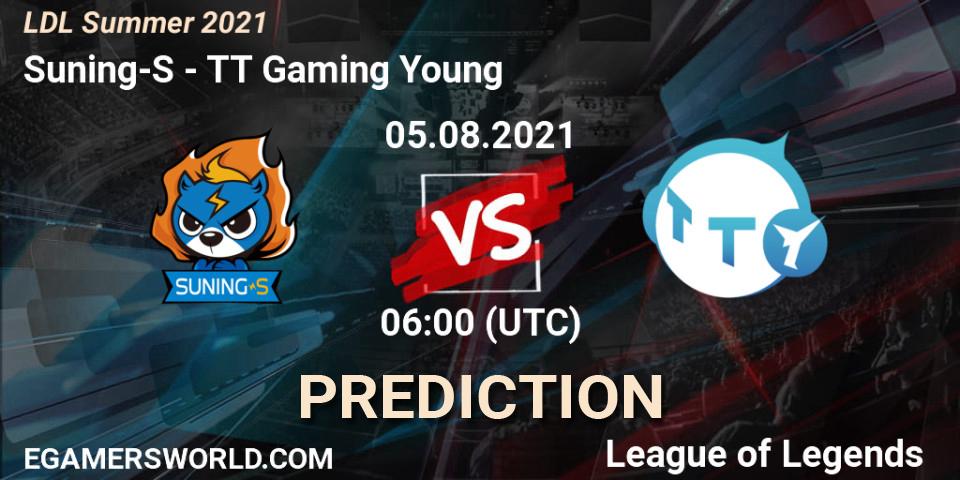 Pronóstico Suning-S - TT Gaming Young. 05.08.21, LoL, LDL Summer 2021