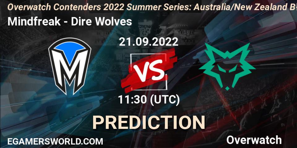 Pronóstico Mindfreak - Dire Wolves. 21.09.2022 at 11:30, Overwatch, Overwatch Contenders 2022 Summer Series: Australia/New Zealand B-Sides