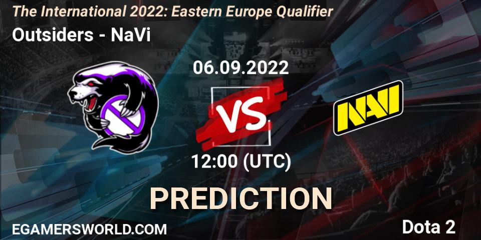 Pronóstico Outsiders - NaVi. 06.09.2022 at 13:06, Dota 2, The International 2022: Eastern Europe Qualifier