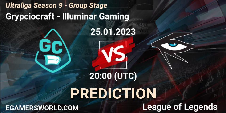 Pronóstico Grypciocraft - Illuminar Gaming. 25.01.2023 at 20:00, LoL, Ultraliga Season 9 - Group Stage