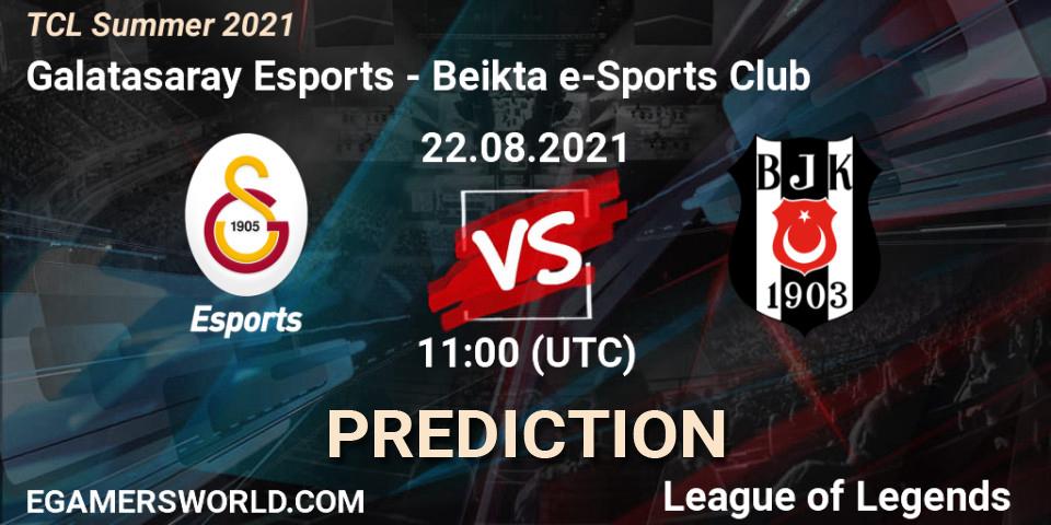 Pronóstico Galatasaray Esports - Beşiktaş e-Sports Club. 22.08.2021 at 11:00, LoL, TCL Summer 2021