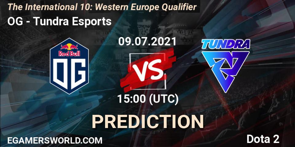 Pronóstico OG - Tundra Esports. 09.07.2021 at 15:35, Dota 2, The International 10: Western Europe Qualifier