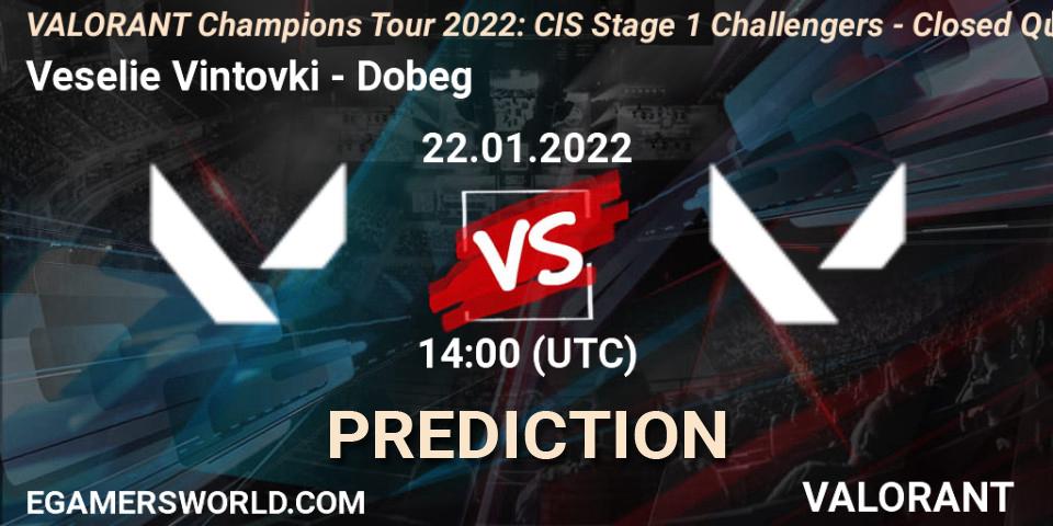 Pronóstico Veselie Vintovki - Dobeg. 22.01.2022 at 14:00, VALORANT, VCT 2022: CIS Stage 1 Challengers - Closed Qualifier 2