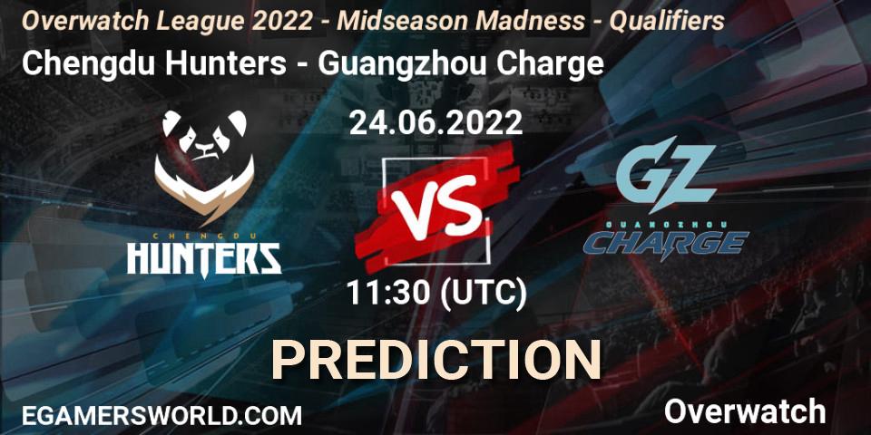 Pronóstico Chengdu Hunters - Guangzhou Charge. 01.07.2022 at 11:30, Overwatch, Overwatch League 2022 - Midseason Madness - Qualifiers