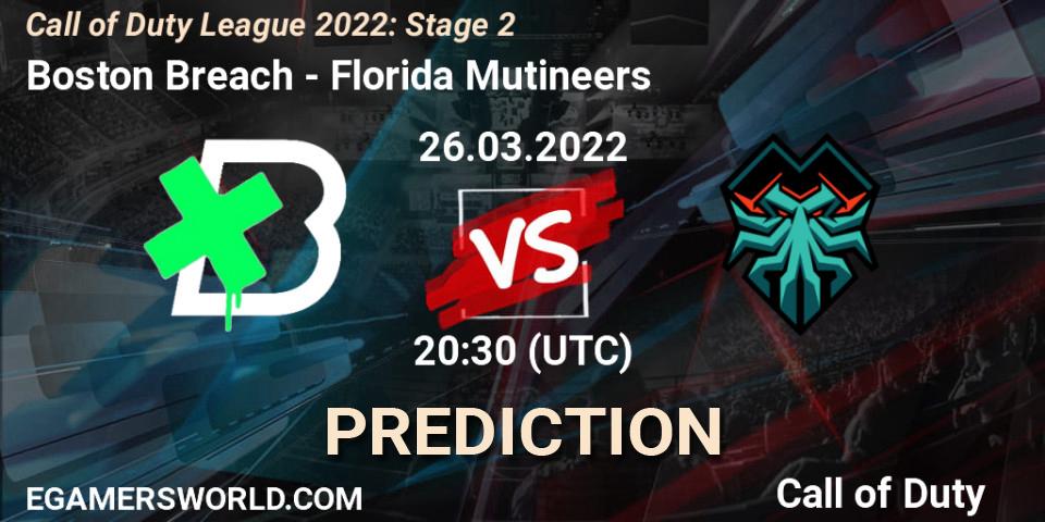 Pronóstico Boston Breach - Florida Mutineers. 26.03.22, Call of Duty, Call of Duty League 2022: Stage 2
