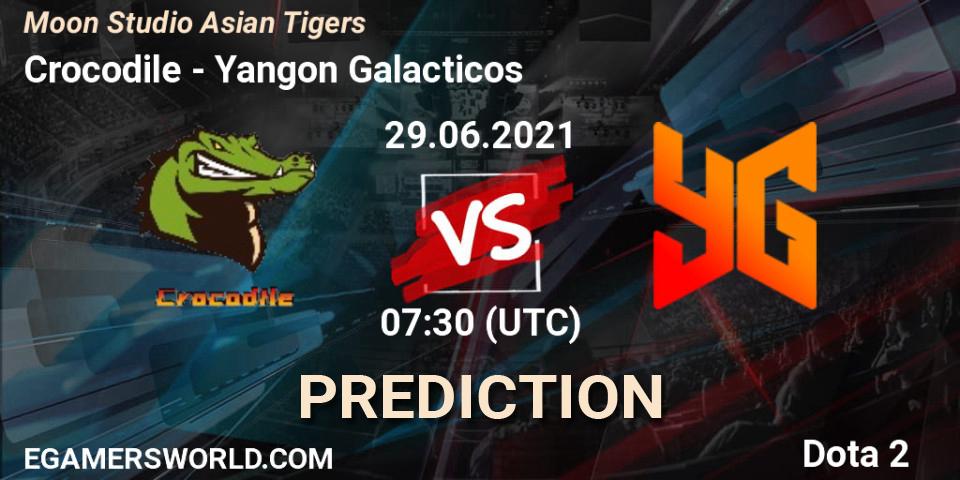Pronóstico Crocodile - Yangon Galacticos. 29.06.2021 at 07:58, Dota 2, Moon Studio Asian Tigers
