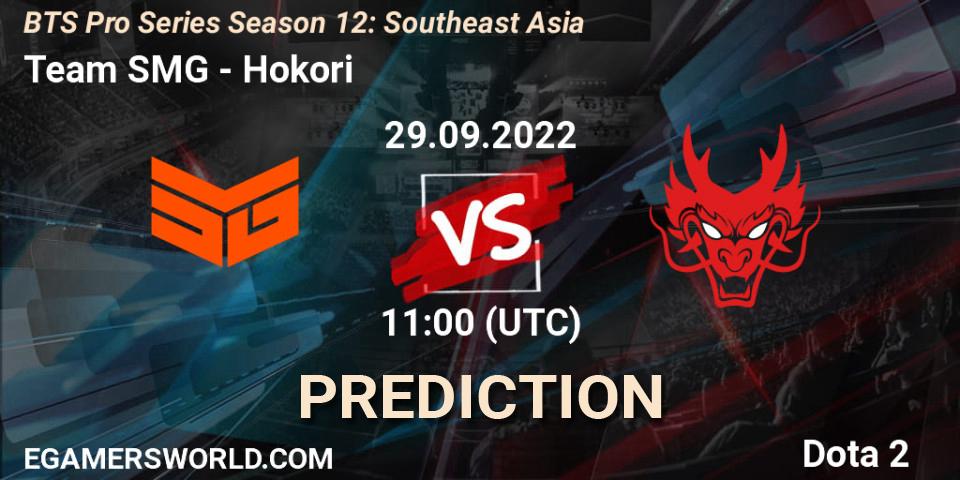 Pronóstico Team SMG - Hokori. 29.09.2022 at 11:18, Dota 2, BTS Pro Series Season 12: Southeast Asia
