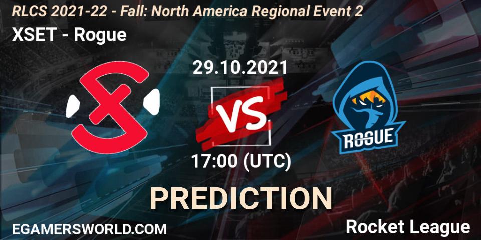 Pronóstico XSET - Rogue. 29.10.2021 at 17:00, Rocket League, RLCS 2021-22 - Fall: North America Regional Event 2