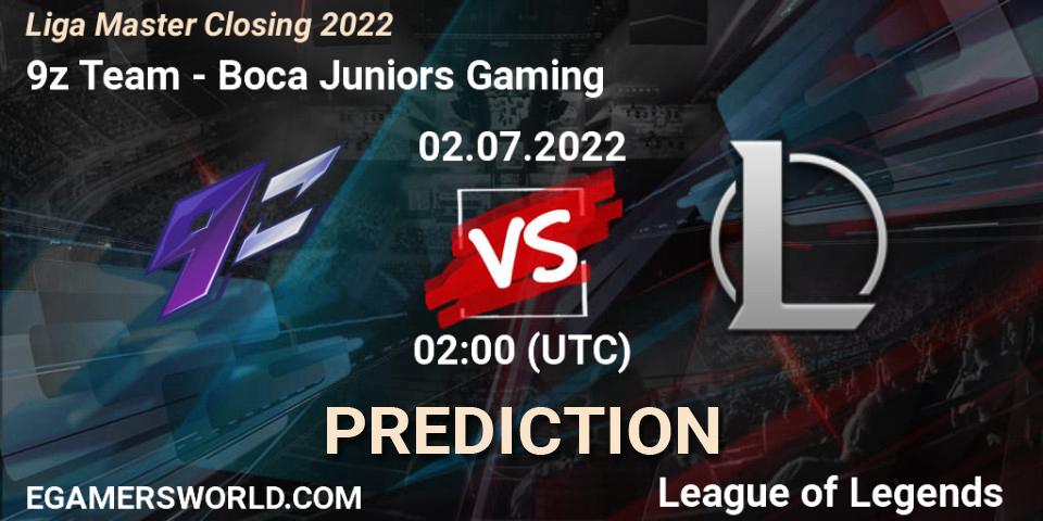 Pronóstico 9z Team - Boca Juniors Gaming. 02.07.22, LoL, Liga Master Closing 2022