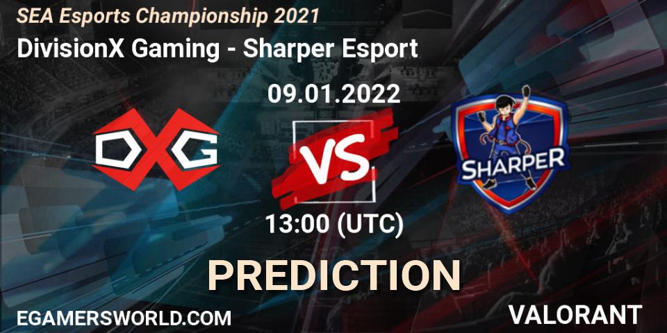 Pronóstico DivisionX Gaming - Sharper Esport. 09.01.2022 at 13:00, VALORANT, SEA Esports Championship 2021
