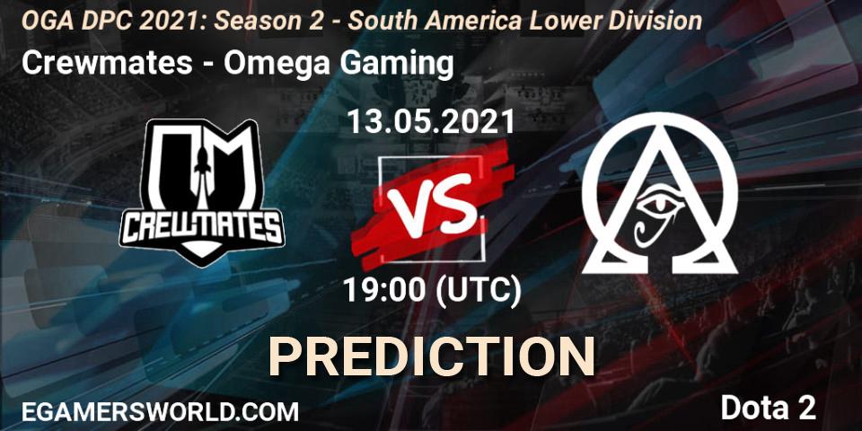 Pronóstico Crewmates - Omega Gaming. 14.05.2021 at 16:00, Dota 2, OGA DPC 2021: Season 2 - South America Lower Division 