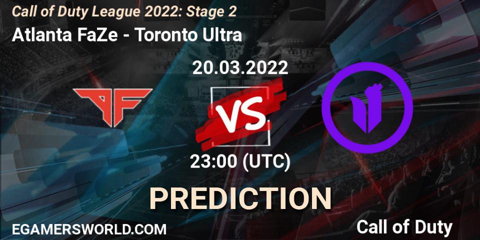 Pronóstico Atlanta FaZe - Toronto Ultra. 20.03.22, Call of Duty, Call of Duty League 2022: Stage 2