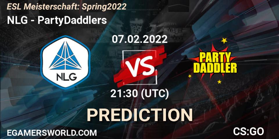 Pronóstico NLG - PartyDaddlers. 07.02.2022 at 21:30, Counter-Strike (CS2), ESL Meisterschaft: Spring 2022
