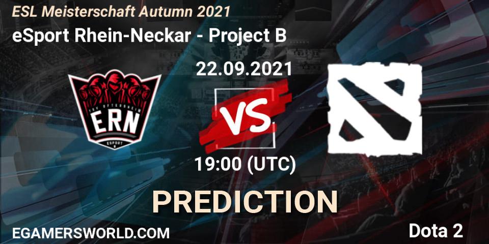 Pronóstico eSport Rhein-Neckar - Project B. 22.09.2021 at 19:07, Dota 2, ESL Meisterschaft Autumn 2021