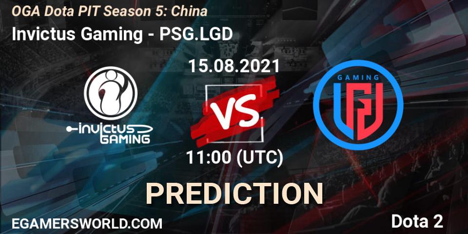Pronóstico Invictus Gaming - PSG.LGD. 15.08.2021 at 11:00, Dota 2, OGA Dota PIT Season 5: China