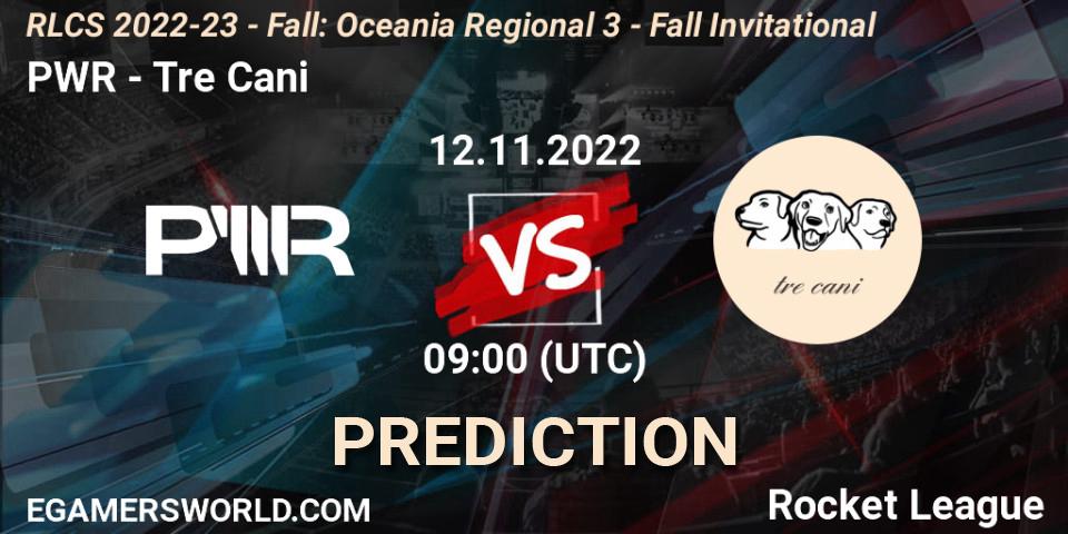 Pronóstico PWR - Tre Cani. 12.11.2022 at 09:55, Rocket League, RLCS 2022-23 - Fall: Oceania Regional 3 - Fall Invitational