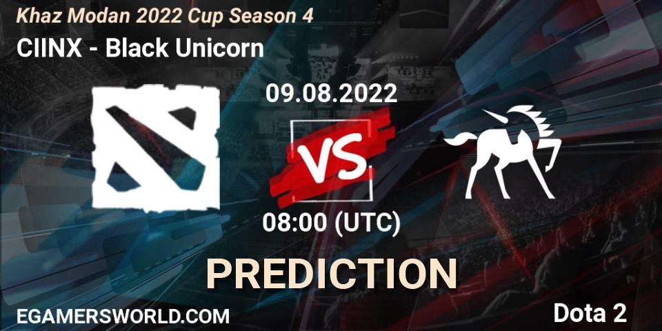 Pronóstico CIINX - Black Unicorn. 09.08.2022 at 08:00, Dota 2, Khaz Modan 2022 Cup Season 4