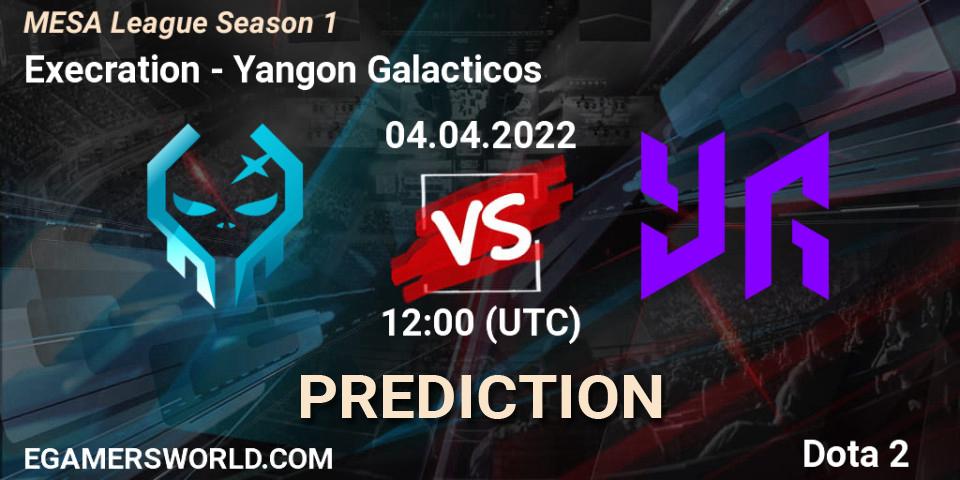 Pronóstico Execration - Yangon Galacticos. 04.04.2022 at 07:32, Dota 2, MESA League Season 1