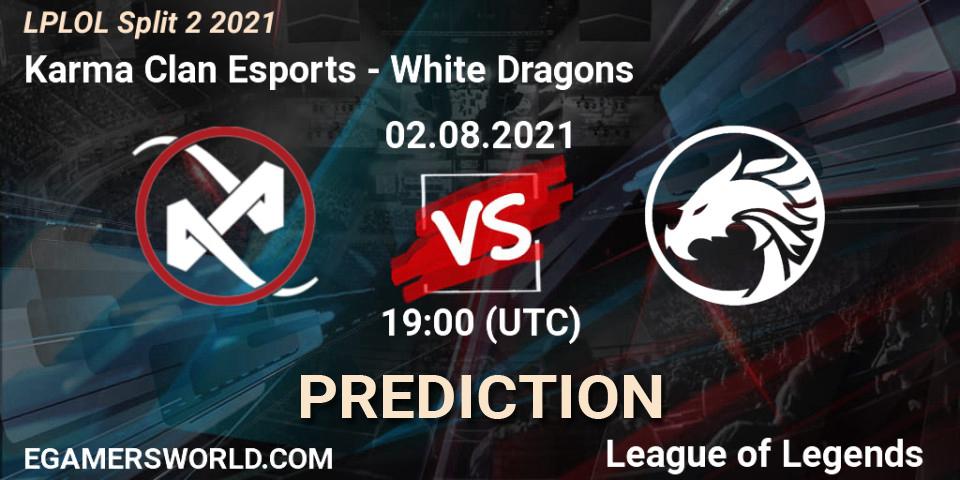 Pronóstico Karma Clan Esports - White Dragons. 02.08.2021 at 19:00, LoL, LPLOL Split 2 2021