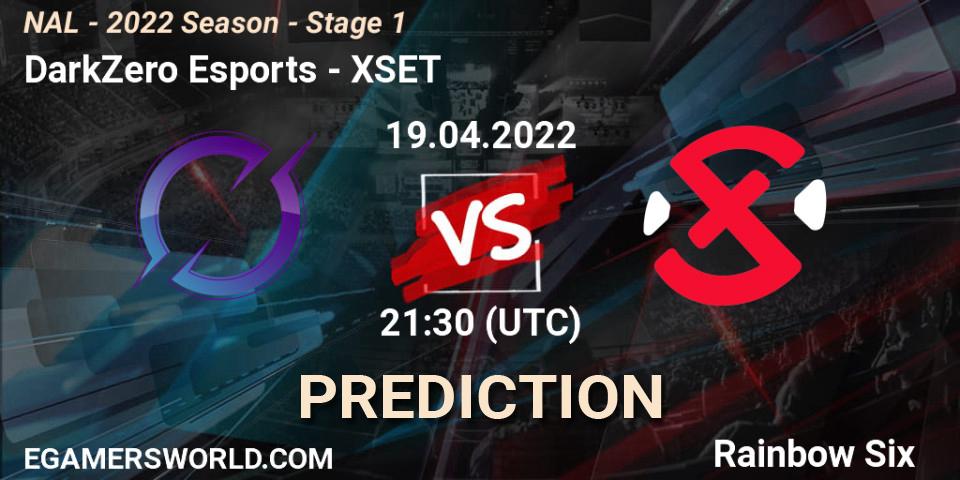 Pronóstico DarkZero Esports - XSET. 19.04.2022 at 21:30, Rainbow Six, NAL - Season 2022 - Stage 1