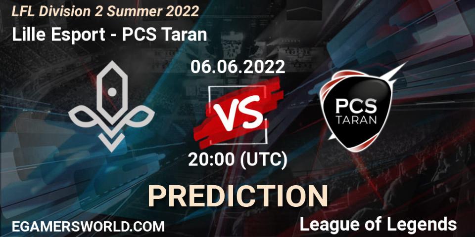 Pronóstico Lille Esport - PCS Taran. 06.06.2022 at 20:00, LoL, LFL Division 2 Summer 2022