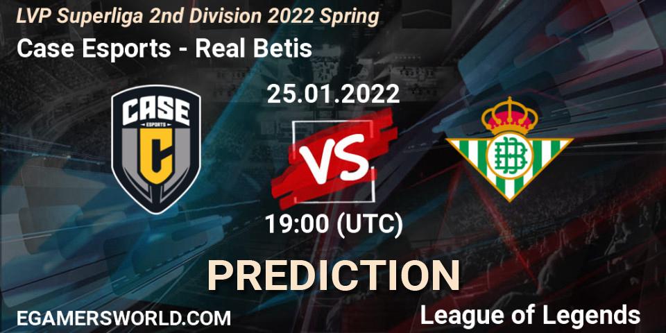 Pronóstico Case Esports - Real Betis. 25.01.2022 at 20:00, LoL, LVP Superliga 2nd Division 2022 Spring