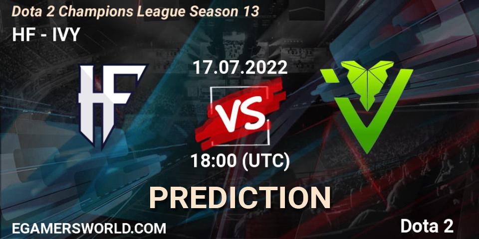 Pronóstico HF - IVY. 17.07.2022 at 18:02, Dota 2, Dota 2 Champions League Season 13