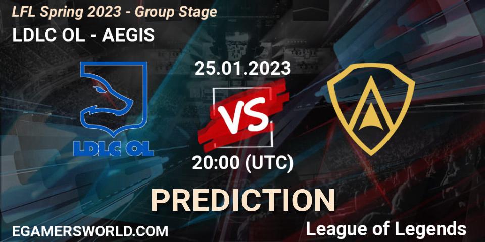 Pronóstico LDLC OL - AEGIS. 25.01.2023 at 20:00, LoL, LFL Spring 2023 - Group Stage