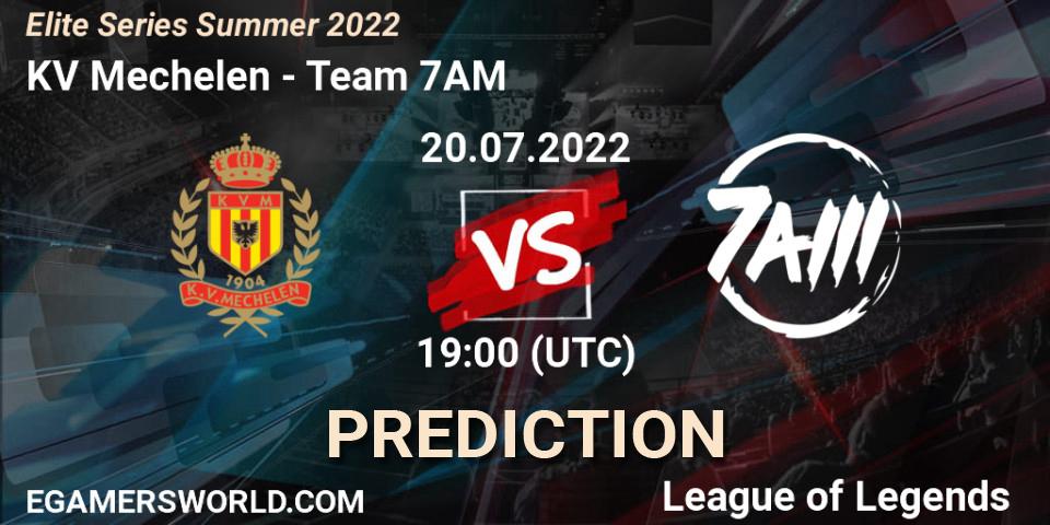 Pronóstico KV Mechelen - Team 7AM. 20.07.2022 at 19:00, LoL, Elite Series Summer 2022