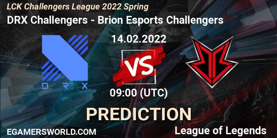 Pronóstico Brion Esports Challengers - DRX Challengers. 17.02.2022 at 05:00, LoL, LCK Challengers League 2022 Spring