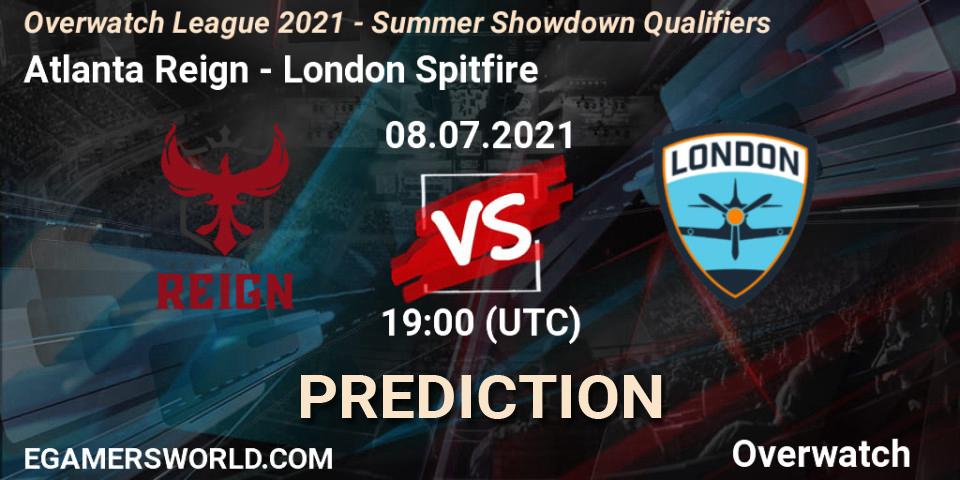 Pronóstico Atlanta Reign - London Spitfire. 08.07.2021 at 19:00, Overwatch, Overwatch League 2021 - Summer Showdown Qualifiers
