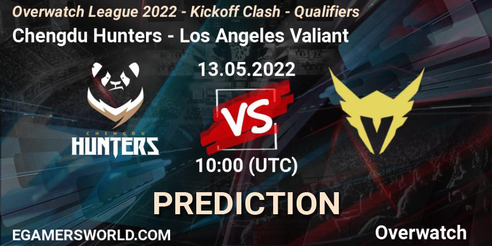 Pronóstico Chengdu Hunters - Los Angeles Valiant. 29.05.2022 at 11:45, Overwatch, Overwatch League 2022 - Kickoff Clash - Qualifiers