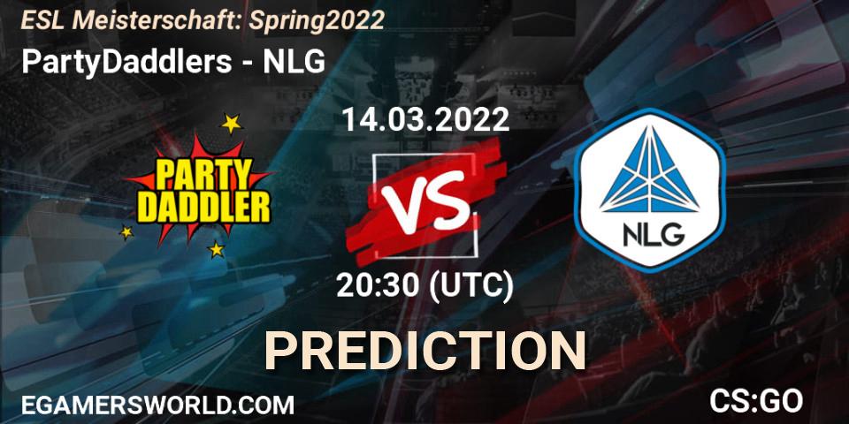 Pronóstico PartyDaddlers - NLG. 14.03.2022 at 20:30, Counter-Strike (CS2), ESL Meisterschaft: Spring 2022