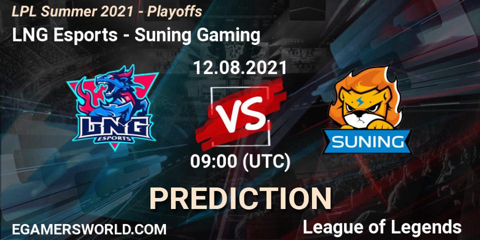 Pronóstico LNG Esports - Suning Gaming. 12.08.21, LoL, LPL Summer 2021 - Playoffs