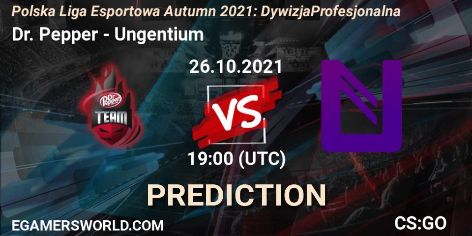 Pronóstico Dr. Pepper - Ungentium. 26.10.2021 at 19:00, Counter-Strike (CS2), Polska Liga Esportowa Autumn 2021: Dywizja Profesjonalna