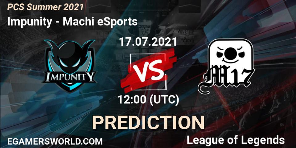 Pronóstico Impunity - Machi eSports. 17.07.2021 at 12:00, LoL, PCS Summer 2021