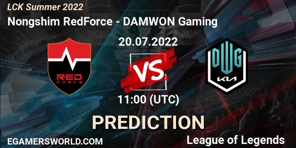 Pronóstico Nongshim RedForce - DAMWON Gaming. 20.07.2022 at 11:35, LoL, LCK Summer 2022