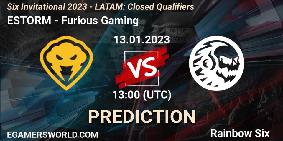 Pronóstico ESTORM - Furious Gaming. 13.01.2023 at 13:00, Rainbow Six, Six Invitational 2023 - LATAM: Closed Qualifiers