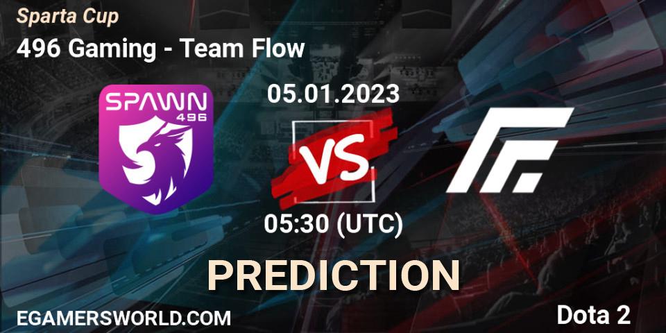 Pronóstico 496 Gaming - Team Flow. 05.01.2023 at 05:50, Dota 2, Sparta Cup