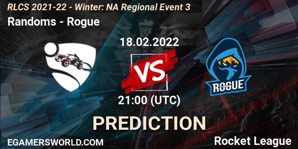 Pronóstico Randoms - Rogue. 18.02.2022 at 21:30, Rocket League, RLCS 2021-22 - Winter: NA Regional Event 3