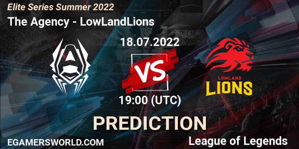 Pronóstico The Agency - LowLandLions. 18.07.22, LoL, Elite Series Summer 2022