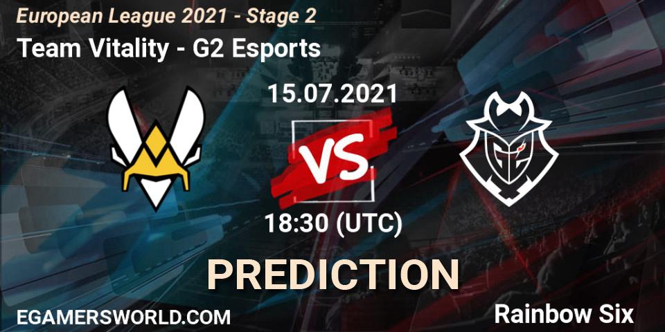 Pronóstico Team Vitality - G2 Esports. 15.07.2021 at 18:30, Rainbow Six, European League 2021 - Stage 2