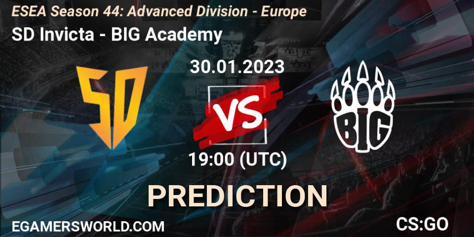 Pronóstico SD Invicta - BIG Academy. 08.02.23, CS2 (CS:GO), ESEA Season 44: Advanced Division - Europe