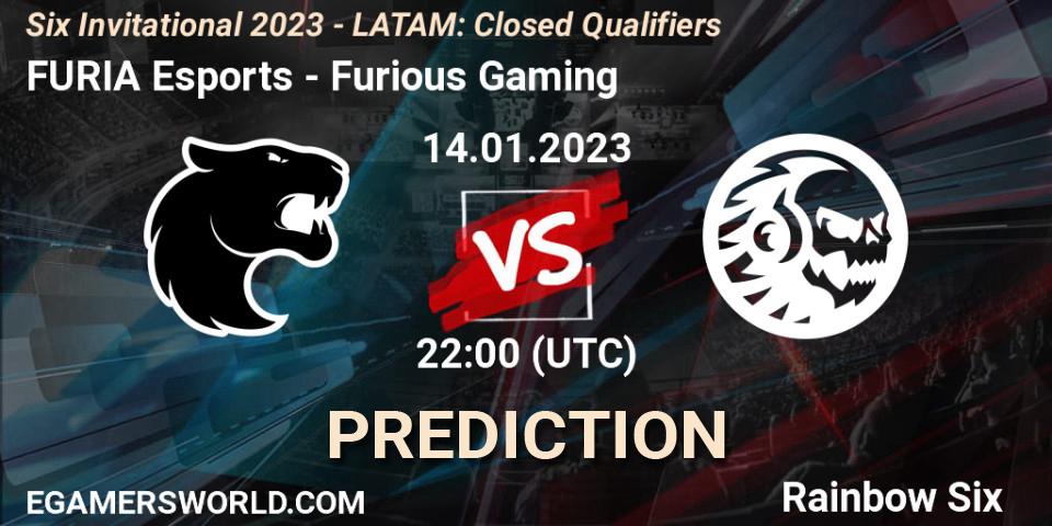 Pronóstico FURIA Esports - Furious Gaming. 14.01.2023 at 22:00, Rainbow Six, Six Invitational 2023 - LATAM: Closed Qualifiers