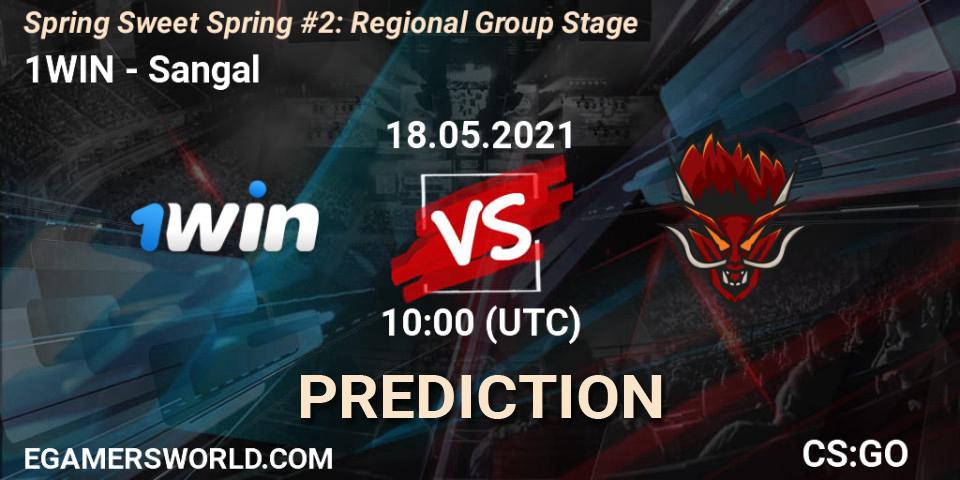 Pronóstico 1WIN - Sangal. 18.05.2021 at 10:00, Counter-Strike (CS2), Spring Sweet Spring #2: Regional Group Stage