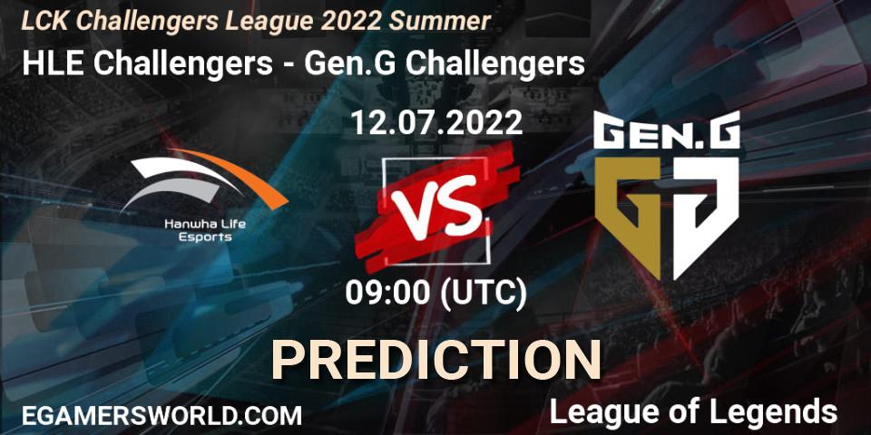 Pronóstico HLE Challengers - Gen.G Challengers. 12.07.2022 at 09:00, LoL, LCK Challengers League 2022 Summer