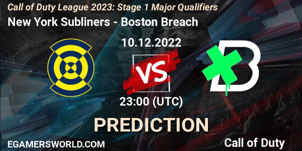 Pronóstico New York Subliners - Boston Breach. 10.12.2022 at 23:00, Call of Duty, Call of Duty League 2023: Stage 1 Major Qualifiers
