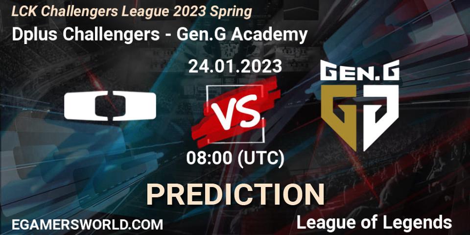 Pronóstico Dplus Challengers - Gen.G Academy. 24.01.2023 at 08:00, LoL, LCK Challengers League 2023 Spring